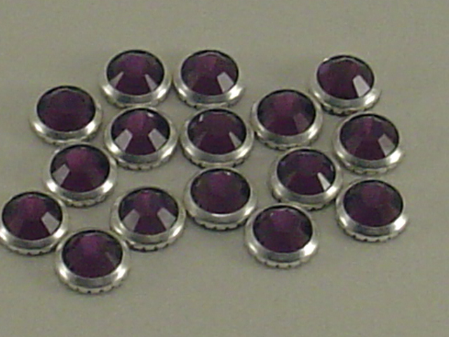 12 pcs. 34ss AMETHYST RIMMED HOT FIX European rhinestones